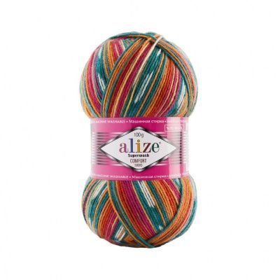 ALIZE SUPERWASH COMFORT SOCKS ( 7839 ) 75% SW Шерсть 25% Полиамид 100 г/420 м