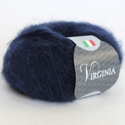 Пряжа SEAM VIRGINIA ( 21 темно синий) Состав: 30% мохер 40% акрил 30% нейлон; 25г/225м