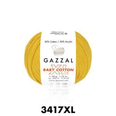 GAZZAL  BABY COTTON XL  3417 - 50% Хлопок, 50% Акрил 50 г/105 м